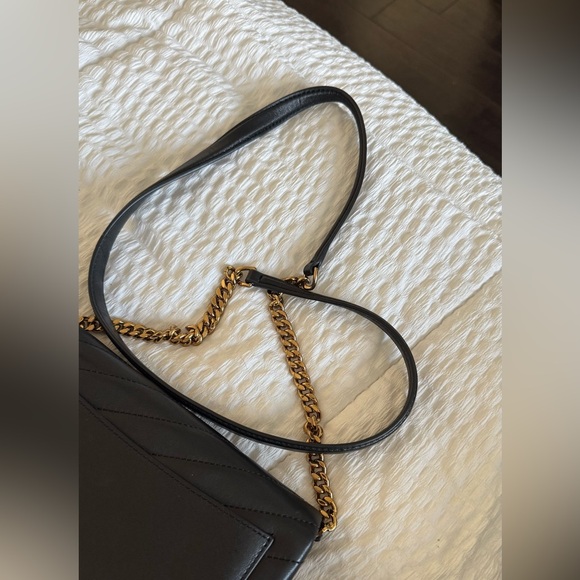 Tory Burch Kira chevron chain wallet / Crossbody in black - Picture 8 of 11